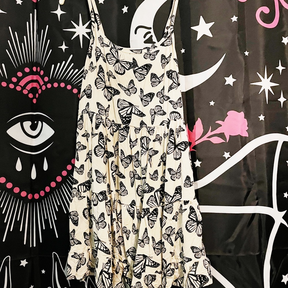 Butterfly Print Sleeveless Dress
